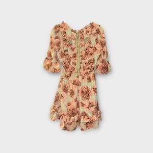 Floral Peach Midi Dress